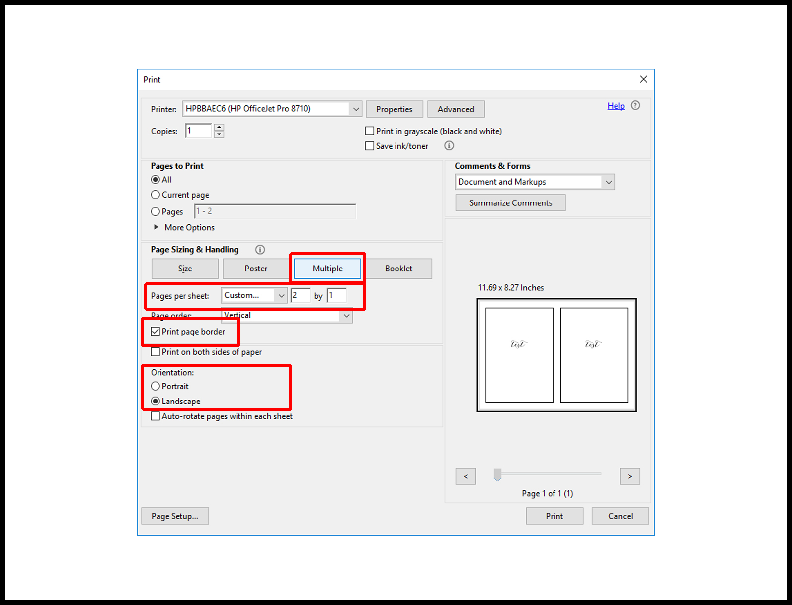 How To Print 2 Or More Pages Per Sheet Printabell Create