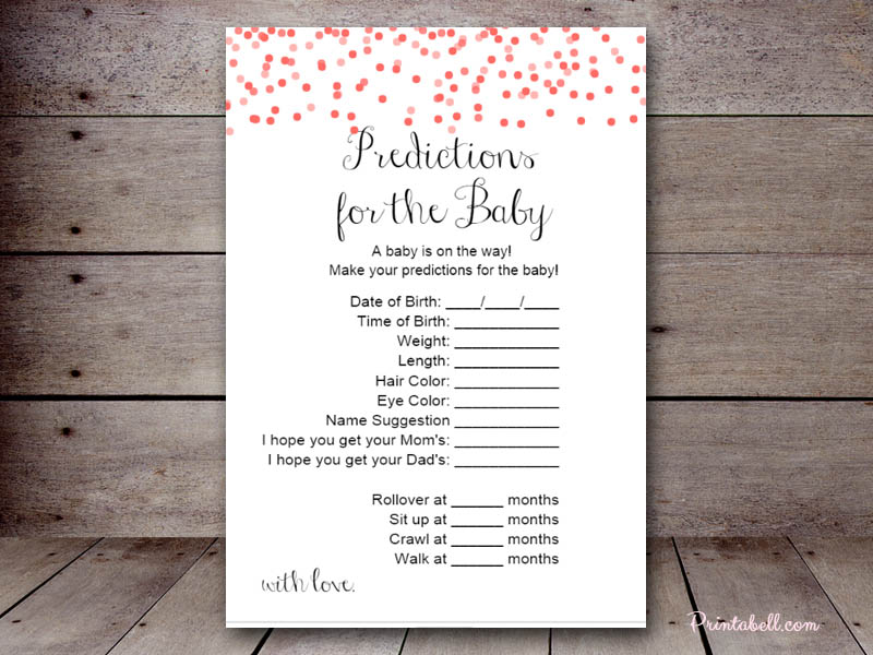 card free template baby â€“ Predictions Printabell Create Baby â€¢